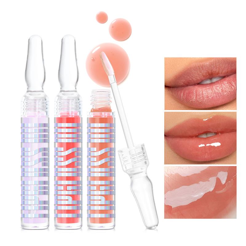 Febble  Ampoules  Lip Oil,No-Sticky Gloss Lip Balm Lip Care,Fruit Flavoured Lip Oil For Dry Lip's Moisturizing Hydrating And Nourishing Skincare Cosmetic Moisturizer Moisture Comfort