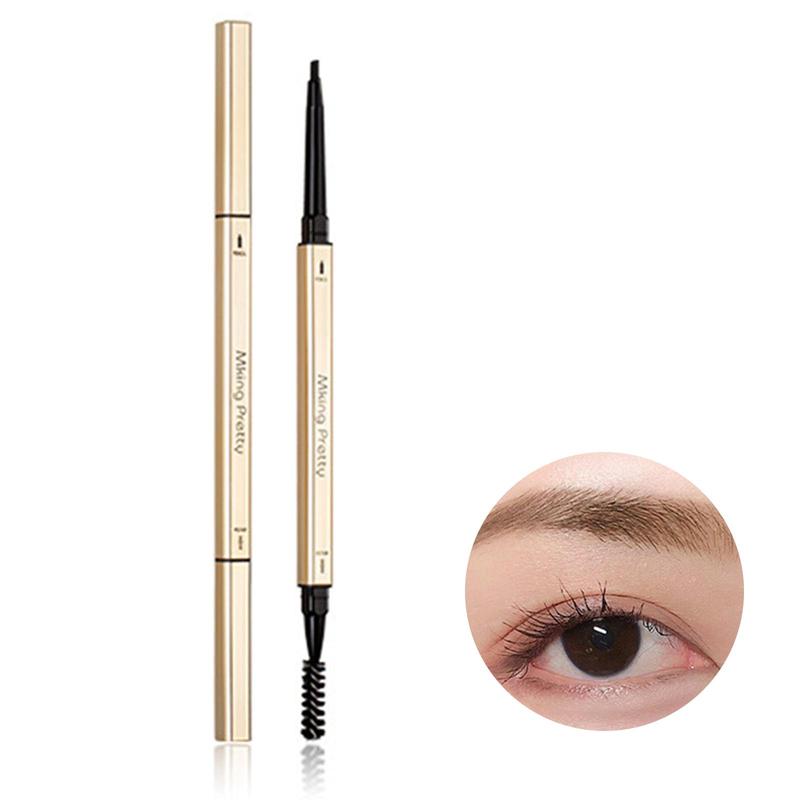 Double-ended Eyebrow Pencil, 1 Count Long Lasting Eyebrow Pencil, Brow Styling Brush, Brow Shading & Filling Pencil, Brow Brush Makeup Tool, Eye Makeup Products