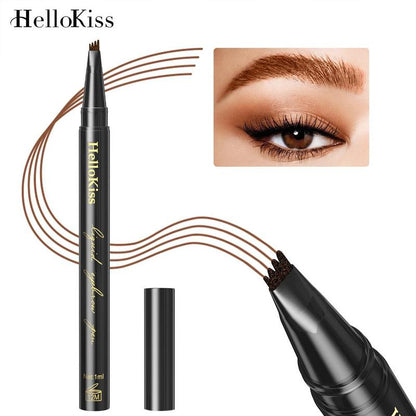 Waterproof 4 Tips Eyebrow Pencil, 1 Count Long Lasting Brow Styling Brush, Brow Shading & Filling Pencil, Eye Brow Makeup Tool, Brow Styling Products