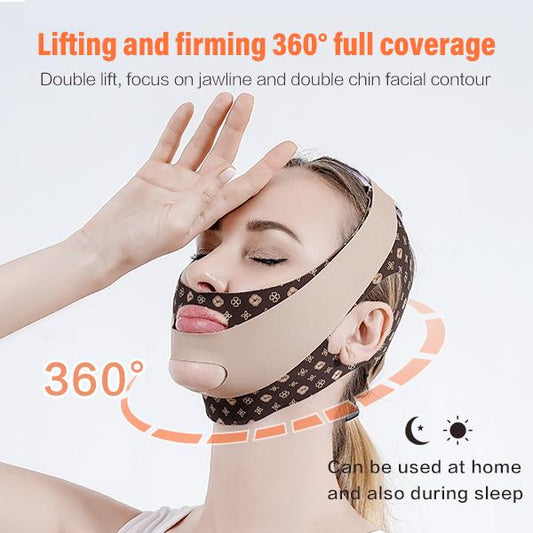 BOMKADI V Shaped Contouring Face Mask Line Shaping Lifting Belt Neck Reduction Jawline Lift Tape Enhancer Face Patch Firming Tightening Skin Chin Up Sculpting Mask Comfort Facial