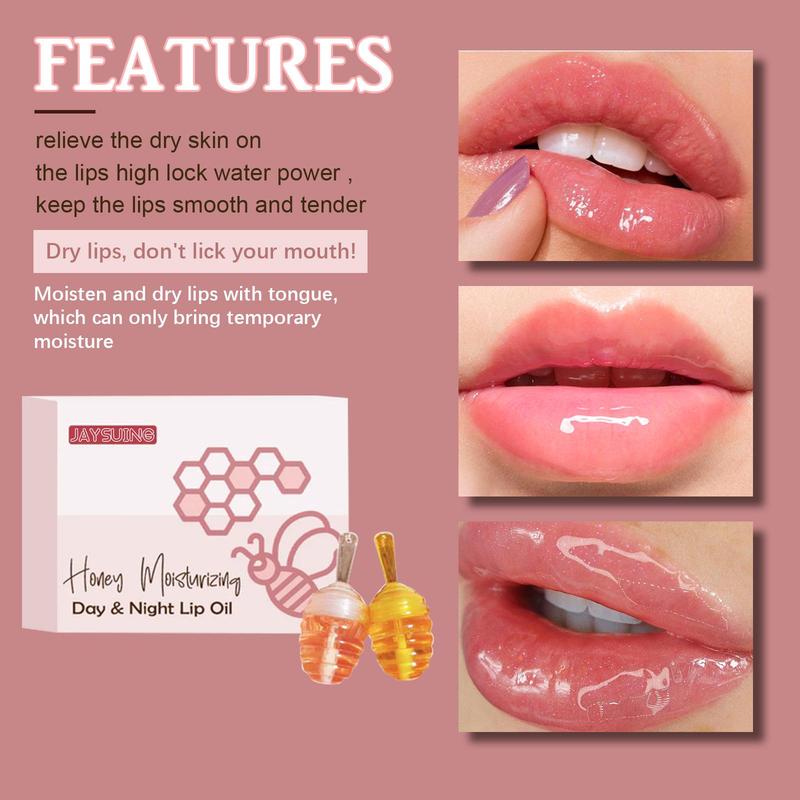 Honey Moisturizing Lip Oil, Lip Nourishing Lip Oil, Lip Exfoliating Scrub Lip Scrubs Lip Oil, Makeup Base Lip Balm, Skin Care Products, Lip Care Product