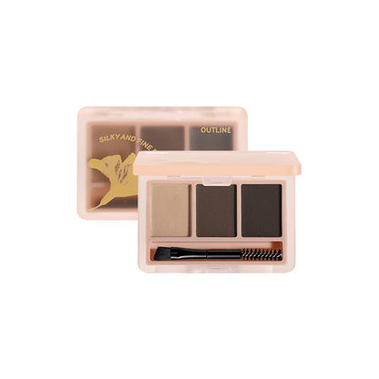 3 Color Eyebrow Powder Palette, 1 Count Long Lasting Eye Brow Powder, Eye Brow Makeup Products