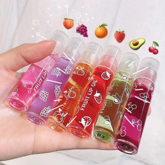 Fruit Lip Oil, 6 Counts/set Moisturizing Lip Balm, Lip Oils Lip Gloss, Lip Mask Lip Tint, Hydrating Lip Care Product for Dating and Daily Use, Summer Gift,  Beauty Products, Makeup Products, Back to School