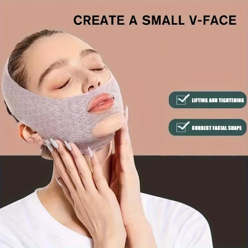 V-shaped Face Lifting Mask, Breathable Face Sleeping Bandage, Elastic Strap for Chin Cheek, Facial Skin Care Tool for Women