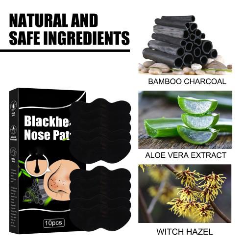 Black pig nose patch, Bamboo charcoal blackhead removal and tear off nasal mask patch,Clean the skin and purify pores,Mild and effective