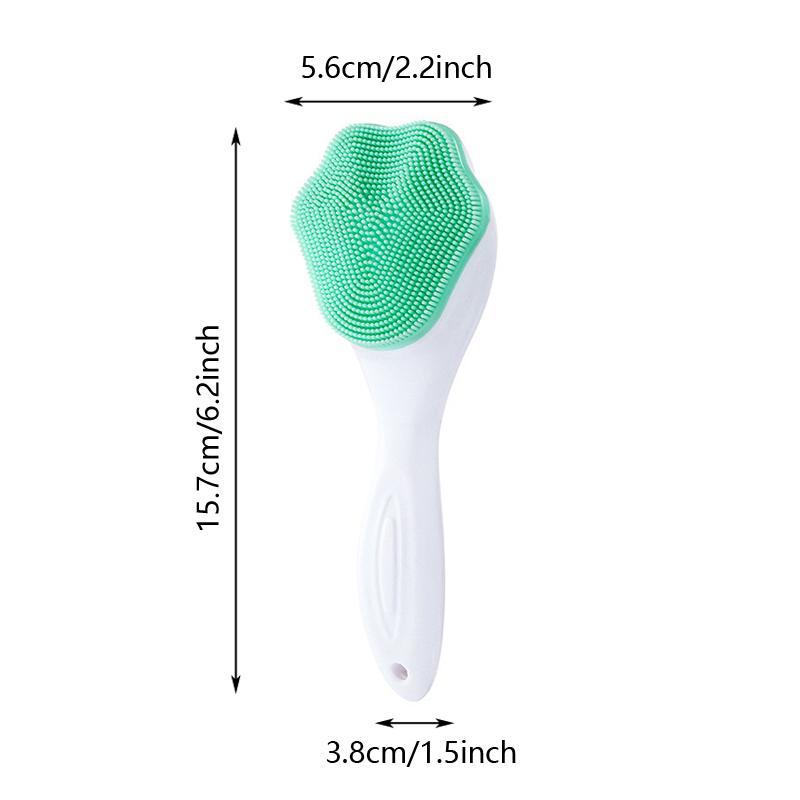 Facial Cleansing Brush, Manual Cat Paw Shaped Silicone Facial Cleanser With Long Handle