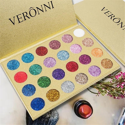 24 Color Shimmer Eyeshadow Palette, Glitter Eye Shadow Makeup Palette, Long Lasting Shimmering Eye Shadow Makeup Products for Women, Gifts for Her