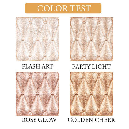 4 Color Long-lasting Highlighter Palette, 1 Count Shimmering Highlighter Makeup Palette, Facial Brightening Cosmetics for Women