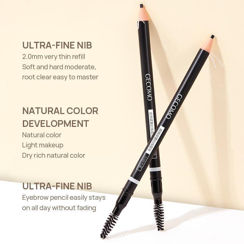 Double-ended Eyebrow Pencil, 1 Count Waterproof Long Lasting Tear Thread Eyebrow Pen, Eye Makeup Products