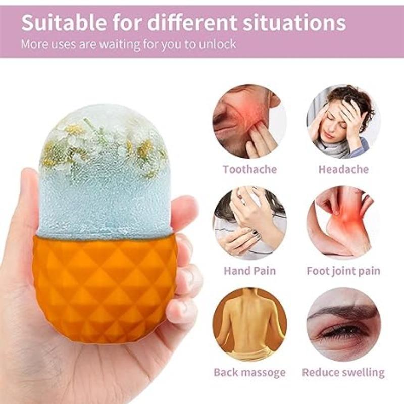 Pineapple Shaped Ice Ball, Face Ice Ball, Facial Ice Roller, Facial Massage Popsicle Mold, Skin Care Tools