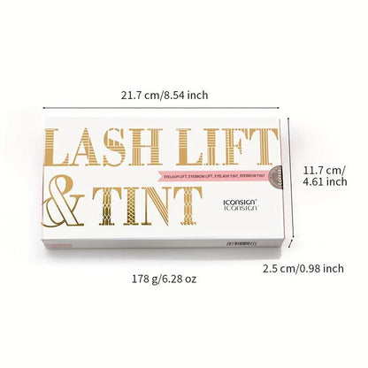 Eyelash Lift & Tint Kit, Summer Gifts, 12pcs/set Semi-permanent Eyebrow Lift & Perm Kit for Daily Makeup, DIY Hair Dying Tools Kit for Home & Beauty Salon Use, Cosmetic Products