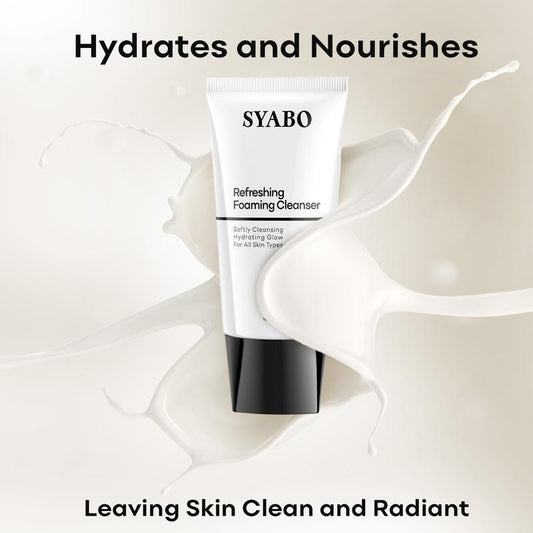 SYABO Refreshing Foaming Facial Cleanser, Gentle Cleansing and Non-irritating, Face Wash for Oil control and Moisturizing 5.07 oz Gel Moisturize Skincare Skin Repair Clear Daily Mild Facial Cleansing Facial Wash korean sunscreen sttropez facemist uv clear