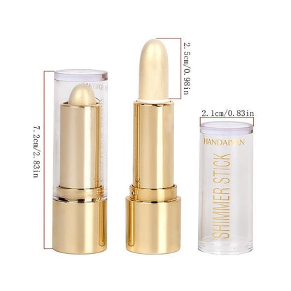 Highlighter Stick (1 Piece), Makeup Longwear Highlighter Shaping Stick, Shimmer Cream Highlighter Stick Light Eyes Face Cosmetics