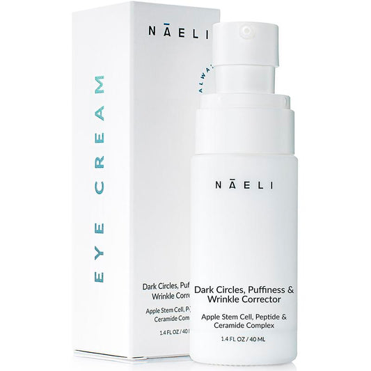 NAELI Eye Cream for Dark Circles, Puffiness & Wrinkles with Anti Aging Apple Stem Cell & Peptide Complex - Reduces Fine Lines, Diminishes Bags & Restores Under Eye, 1.4 oz