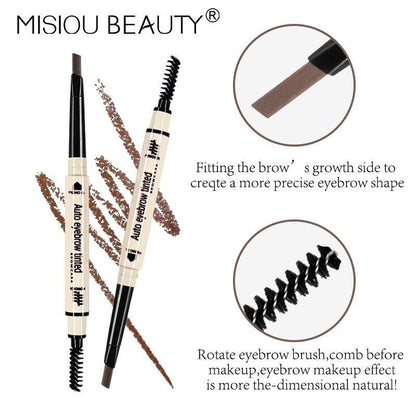 Double Head Eyebrow Pencil (1 Piece), Waterproof Long Lasting Auto Rotating Eyebrow Pencil, Eyebrow Makeup Tool For Daily Use