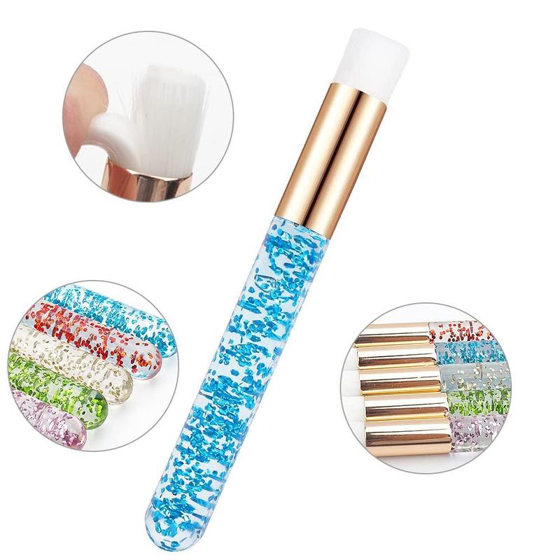 Nose Cleaning Brushes, 5pcs/set Crystal Handle Face Cleaning Brushes, Facial Skin Care Tools