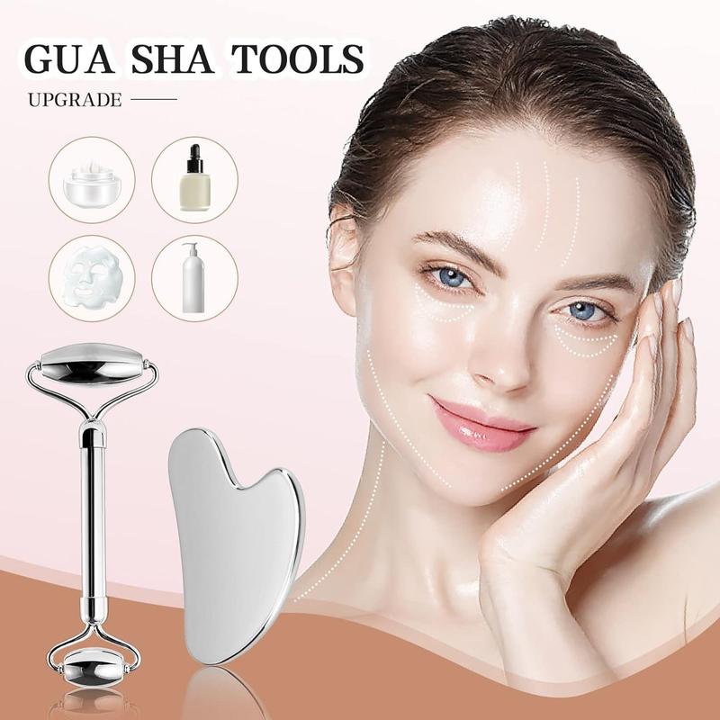 Stainless Steel Facial Massager, 2pcs/set Face Massage Tool, Face Massage Tool for Women, Facial Skin Care Tool for Daily Use