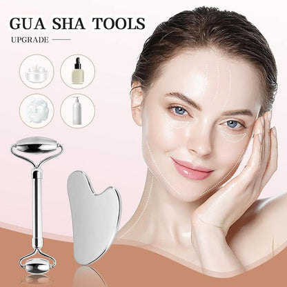 Stainless Steel Facial Massager, 2pcs/set Face Massage Tool, Face Massage Tool for Women, Facial Skin Care Tool for Daily Use