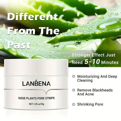 LANBENA Blackheads & Whiteheads Removal Kit for Clear, Radiant Skin_ Facial Exfoliating Power, Acne Deep Cleansing, 30g Clay Mask, and Nasal Strips for a Fresh