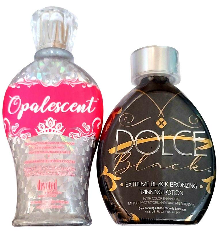 Devoted Creations & Dolce Black Bronzer Tanning Lotion Cream Moisturizing Cosmetic Skincare Tanning cream Hydrating Moisturizers