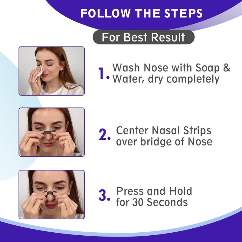 Nose Strips, 120pcs/set Nose Strips for Breathing, Nasal Strips for Snoring Relief, Drug-free Nose Strips for Nose Congestion Relief, Personal Skincare Product