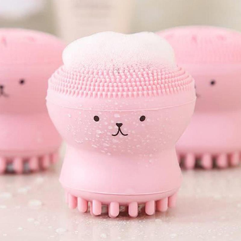 Comfort Cute Octopus Shaped Facial Cleansing Brush, 1 Count?Manual Handheld Face Scrubber, Deep Cleansing Face Washing Brush, Skincare Tool for Women & Girls