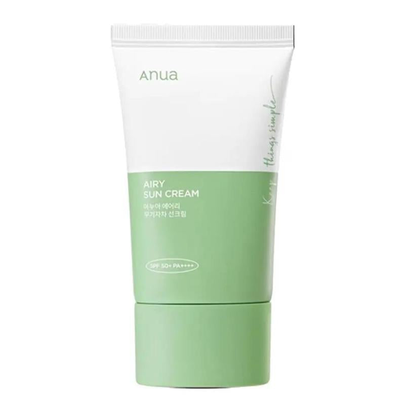 Anua - Airy Sun Cream (SPF 50+ PA++++) 50ml, Lightweight Facial Moisturizer, Moisturizing Sunscreen