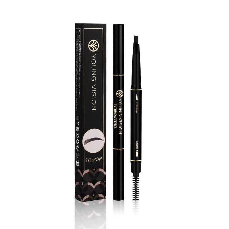 Double-ended Eyebrow Pencil & Brush, 1 Count Long Lasting Eyebrow Shading & Filling Pencil, Brow Styling Brush, Waterproof Eye Brow Coloring Pencil for Women & Girls