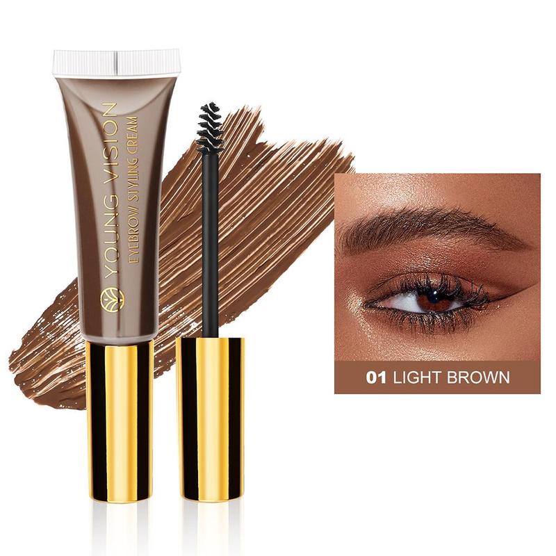 12ml Eyebrow Gel, 1 Count Eyebrow Styling Cream with Brush, Portable Eye Makeup Cosmetic For Girls And Ladies