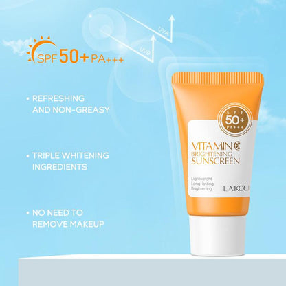 Vitamin C Sunscreen, 5 Counts Vitamin C Brightening Sunscreen, Hydrating Sunscreen, Sunscreen for Face, Body, Lips, Hands, Travel, Beach, Outdoor