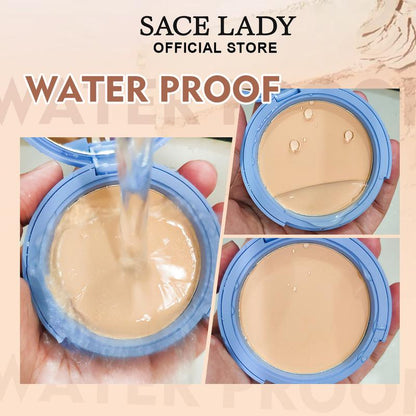 SACE LADY Oil Control Face Powder Waterproof Setting Powder Matte Face Makeup With Puff 0.35Oz