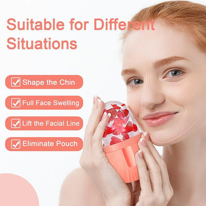 Silicone Facial Massage Ice Tray, Ice Roller Mold for Face & Body, Muscle Relaxation Ice Roller, Ice Facial Soothing Skin Care Tool