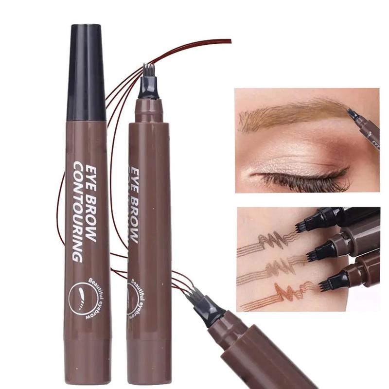 Long Lasting Liquid Eyebrow Pencil, 1 Count Eyebrow Styling Brush, Sweat Proof Brow Shading and Filling Pencil, Makeup Tool for Women and Girls