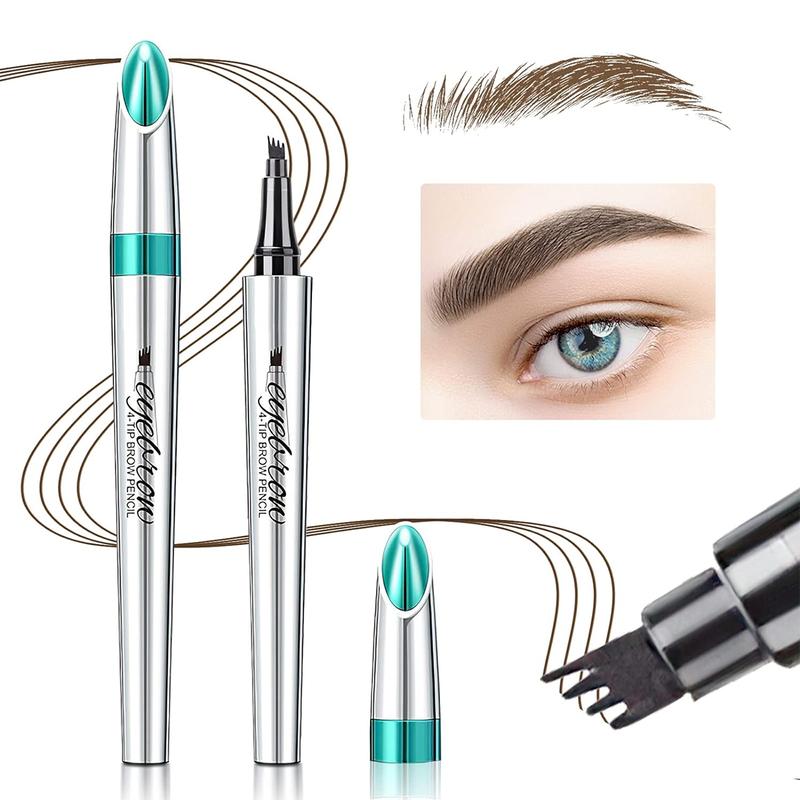 5- Color 4 Split Eyebrow Pen,Waterproof Eyebrow  Tint Stick,Long Lating Eyebrow Tattoos Natural Eyebrow Shping Pen Makeup Flawless Cosmetic