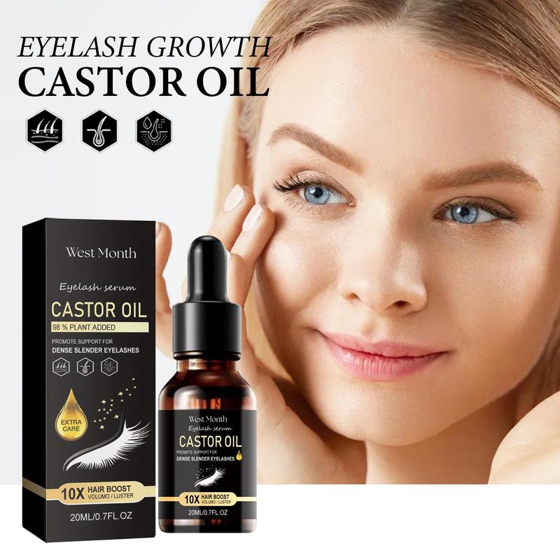 20ml Castor Oil Eyelash Serum, Natural Eyelash Extensions Serum, Eye Lash Care Product, Professional Eye Lash Care Product for Women and Girls