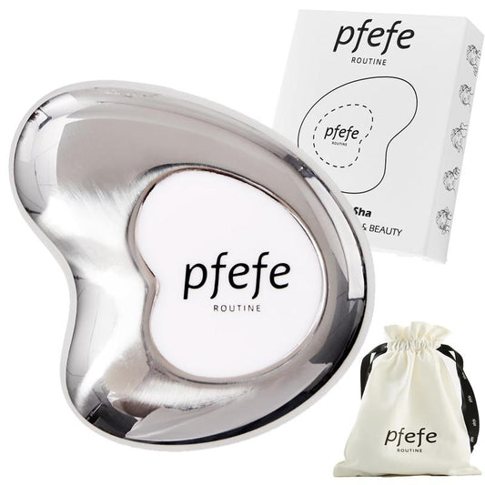 Comfort Skincare Pfefe Cryo Guasha Stainless Steel with Silicone Handle for Face Puffiness, Summer Gifts, Dark Circles, Summer Skincare, Body Care Products