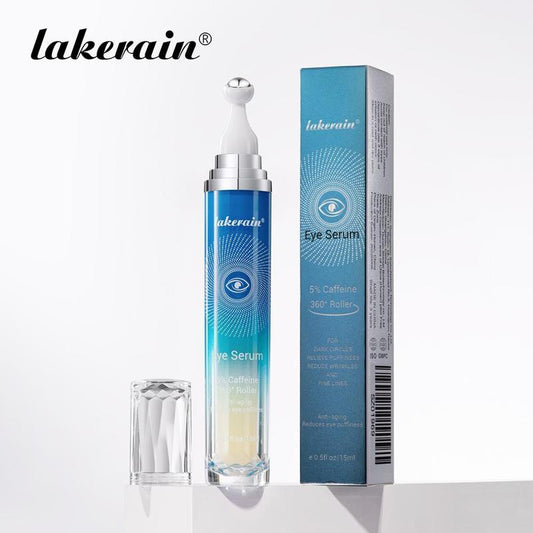 Lakerain Eye Serum for Summer Gift, 1 Count/2 Counts Under Eye Roller Cream for Dark Circles and Puffiness, Eye Treatment Serum with 360¡ã Massage Ball, Suitable for Under Eye Dark Circles