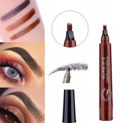 Long Lasting Liquid Eyebrow Pencil, 1 Count Eyebrow Styling Brush, Sweat Proof Brow Shading and Filling Pencil, Makeup Tool for Women and Girls