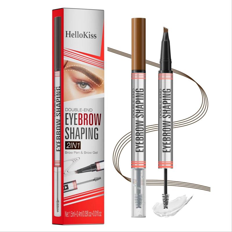 Anti-smudge Eyebrow Shaping Kit, 2 in 1 Long Lasting Eyebrow Pencil & Eyebrow Gel, Natural Look Eyebrow Makeup Tool for Women