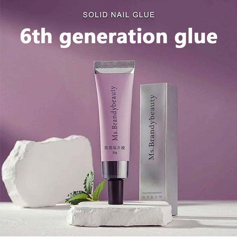 30ml Wear Nail Solid Patch Nail Glue Strong And Long-lasting Hose Nail Gel Safe And No Side Effects UV Lamp Nail Gel (Complimentary UV Lamp + Nail Tool Set) Manicure Nail Art  Nail Polish Nail Care Polish Gentle Pack Cutics Cosmetic