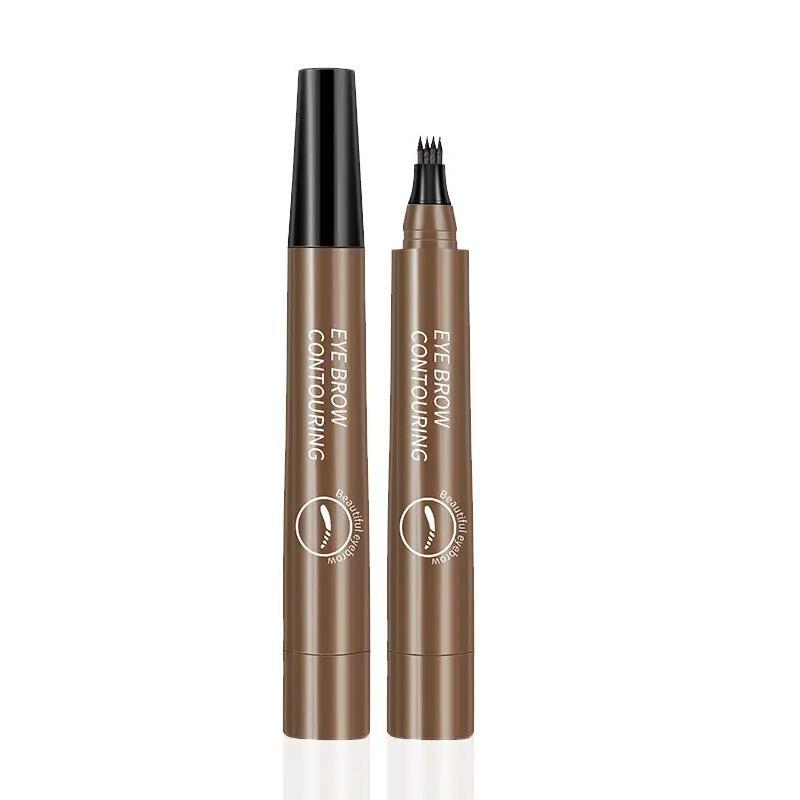 Four Prong Head Liquid Eyebrow Pencil, 1 Count 4 Tipped Precise Brow Pen, Long Lasting Easy Applying Eyebrow Pencil For Beginners