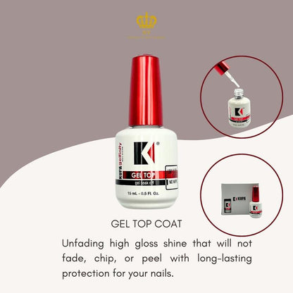 0.5oz KUPA GelFinity Soak Off Gel Base Top Coat Glossy and Matte Nail