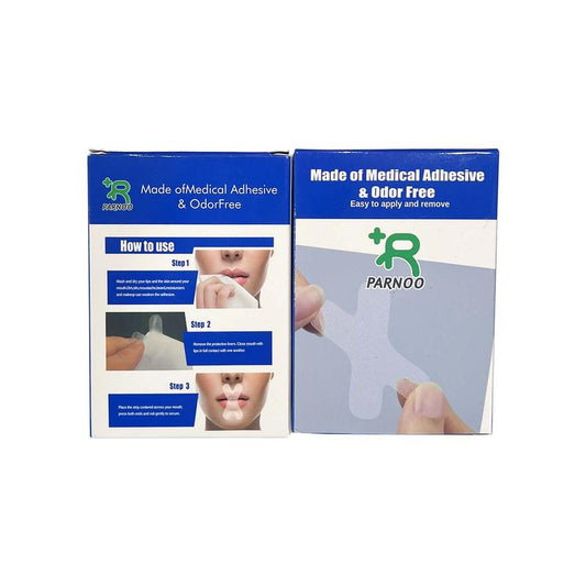 PARNOO Mouth Tape for Sleeping - Snoring Strips for Improved Nose Breathing and Snore Reduction,Transparent Tape Strips, Pain-Free Removal and Hypoallergic Tape