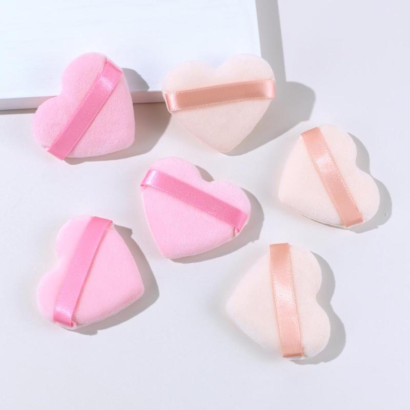 Heart Shaped Mini Makeup Puffs, 6pcs Soft Makeup Sponge Puffs, Professional Makeup Tools For Face