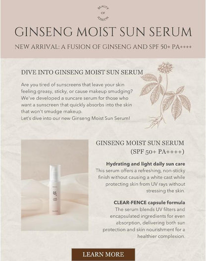 Beauty of Joseon - Ginseng Moist Sun Serum SPF50+/PA++++ 50ml