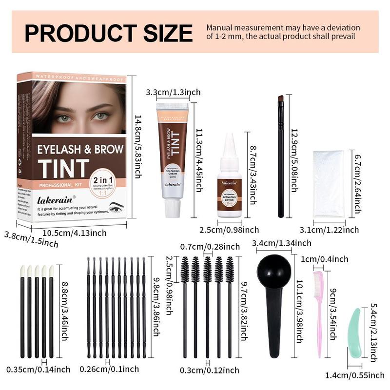 Eyebrow Tint Kit, 1 Set Eyebrow Tinting Kit, Natural Eyebrow Color Tinting Kit, Eye Brow Makeup Kit, Professional Makeup Kit for Women, Makeup Products