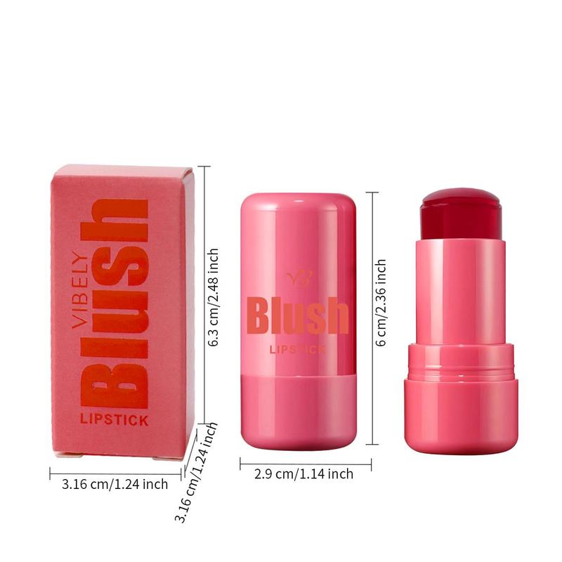 Long Lasting Blush, Multifunctional Blush Stick for Face, Easy Coloring Lip Sticks and Rouge, Moisturizing Lip Stick, Suitable for All Occasions Makeup, Girls and Women Makeup Accessories