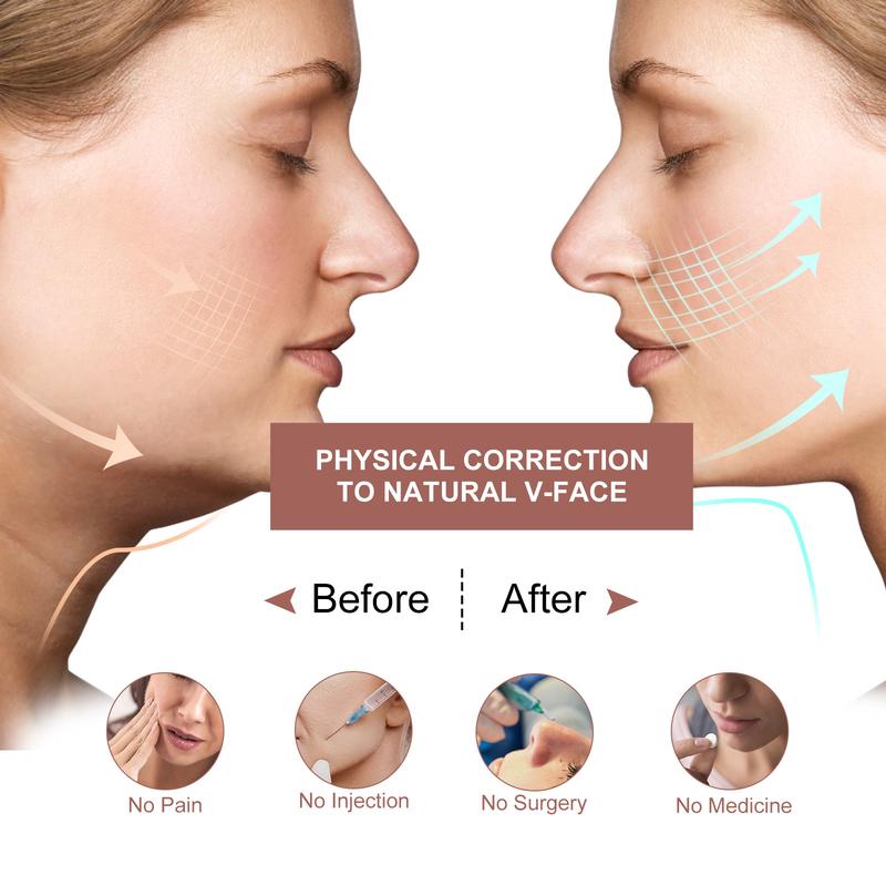 JUSRON Double Chin Reducer V Line Face Lifting Tape Face Strap, Soft Silicone Chin Strap Face Shaper to Removing Double Chin for Women and Men, Summer Trending