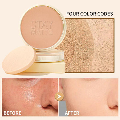 Long-lasting Oil Control Pressed Powder, Makeup Setting Powder, Face Makeup Accessories, Cosmetics, Smooths Skin & Completes Makeup, Suitable for All Skins