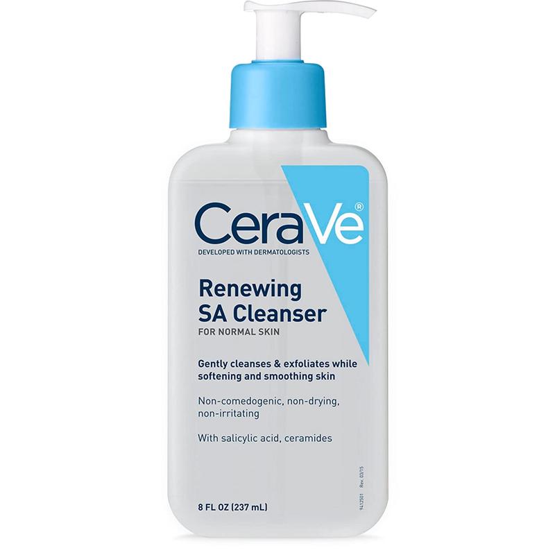 CeraVe SA Cleanser | Salicylic Acid Cleanser with Hyaluronic Acid, Niacinamide & Ceramides| BHA Exfoliant for Face | Fragrance Free Non-Comedogenic